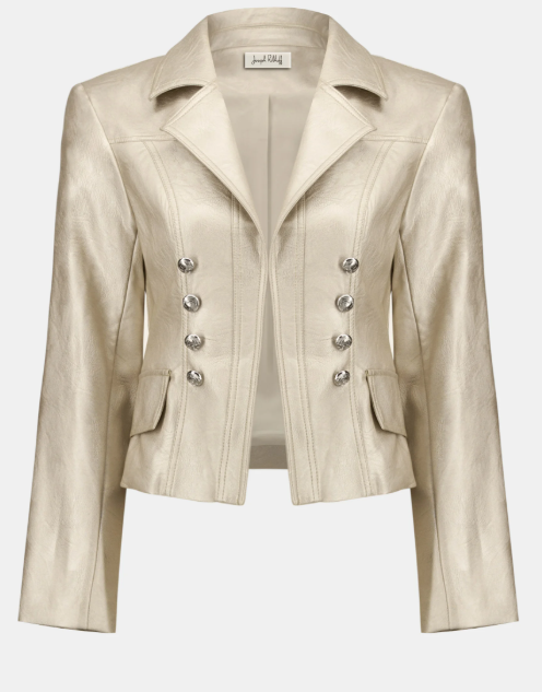 Notched Collar Fitted Jacket