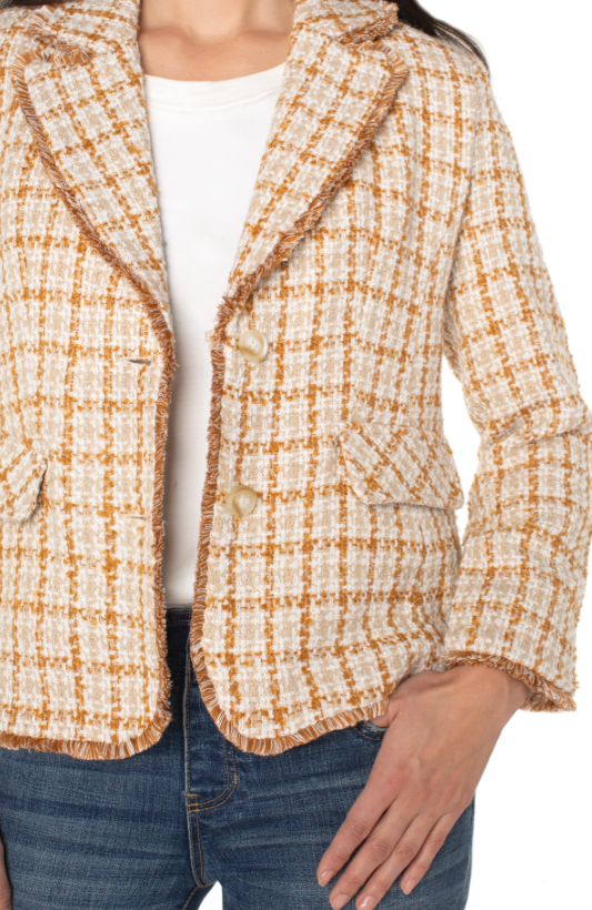 Blazer with Fray Edges