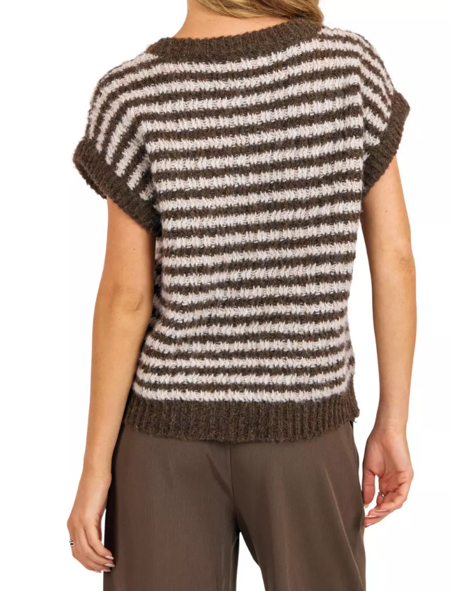 Chantal Striped Sweater Vest