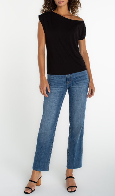 Asymmetrical Off the Shoulder Top