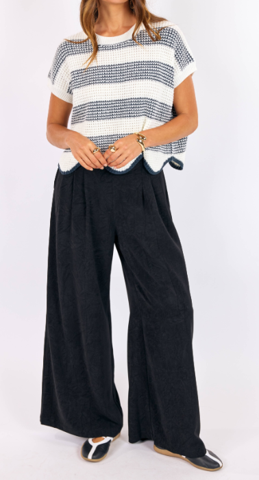 Missed Connections Scalloped Hem Sweater