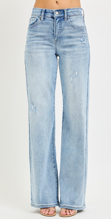 Tummy Control High Rise Wide Leg Jeans