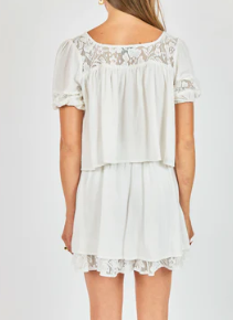 Misty Lace Inset Top