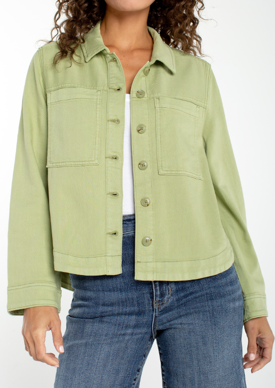 High Low Denim Shacket