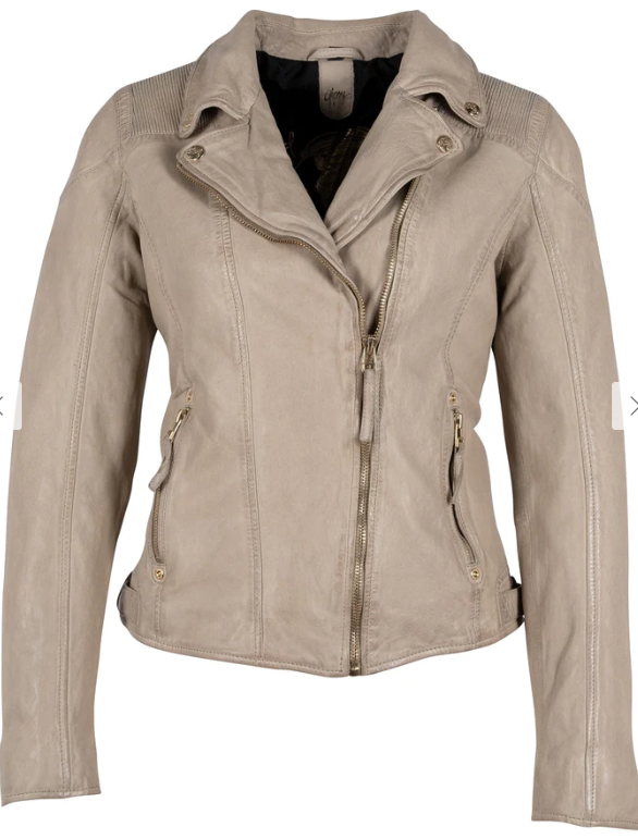 Mauritius Raizel Leather Jacket - Light Beige