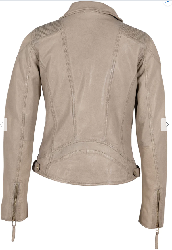Mauritius Raizel Leather Jacket - Light Beige