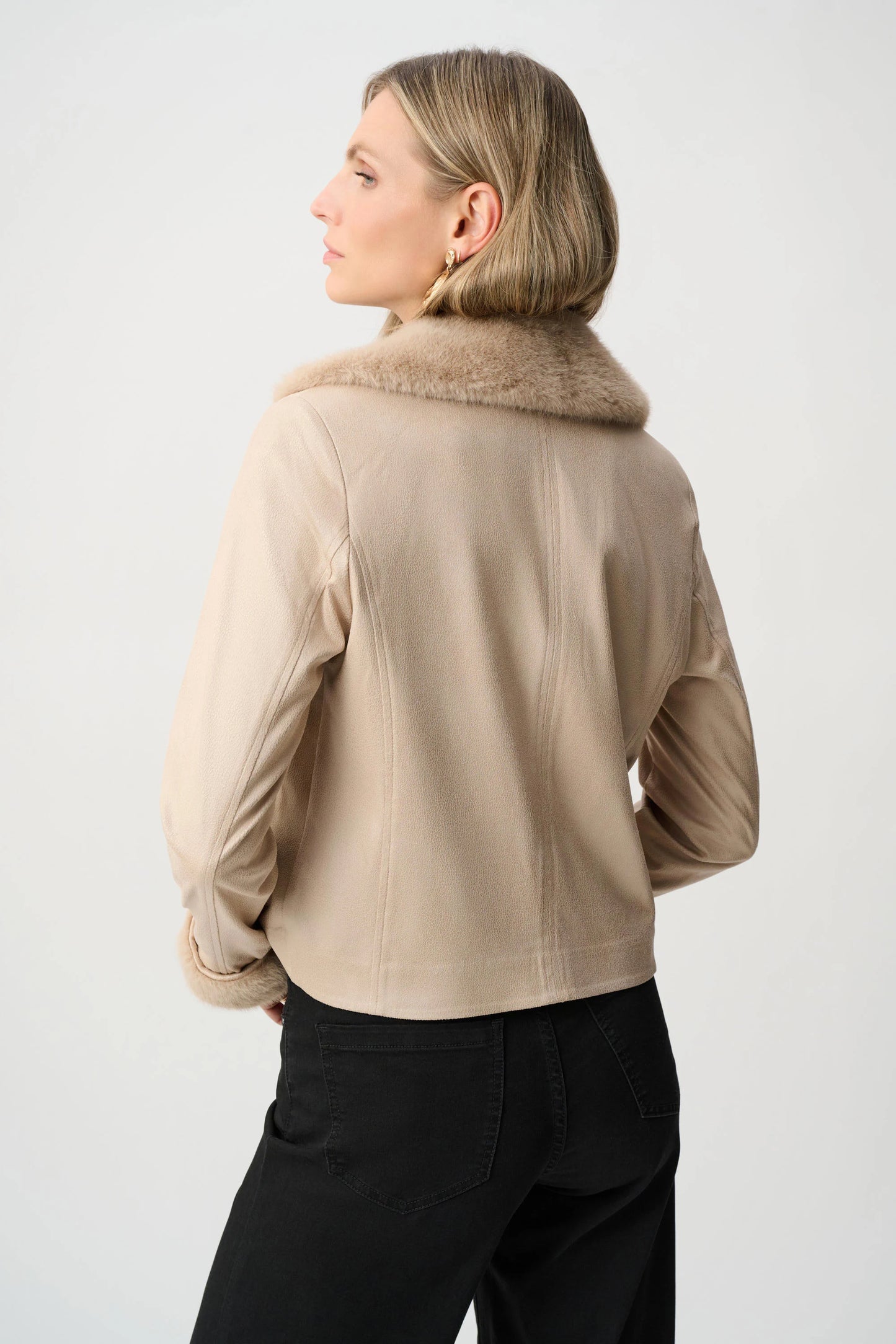 Foiled Faux Suede Moto Jacket
