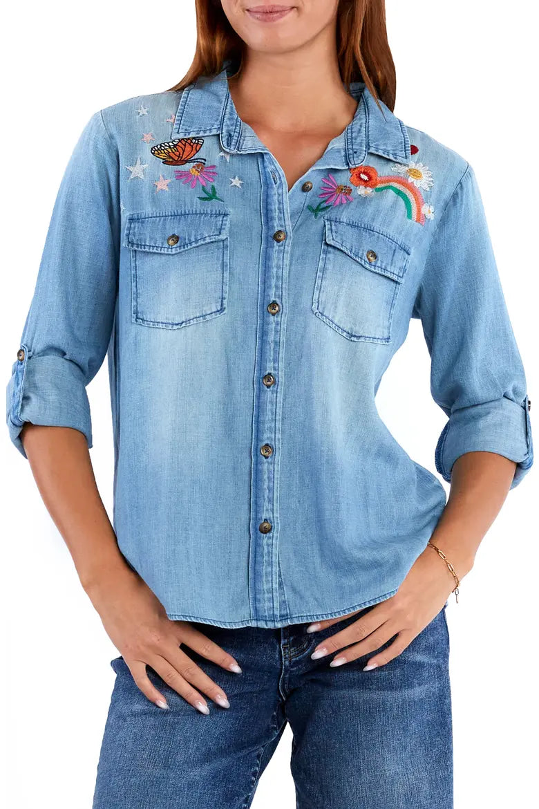 Happy Place Button Up Top