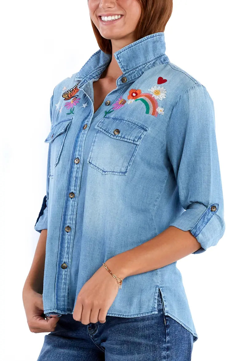 Happy Place Button Up Top