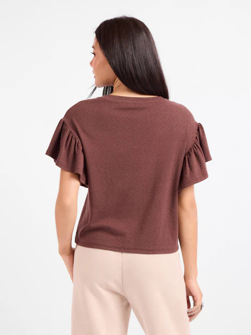 Delphine Ruffle Sleeve Tee