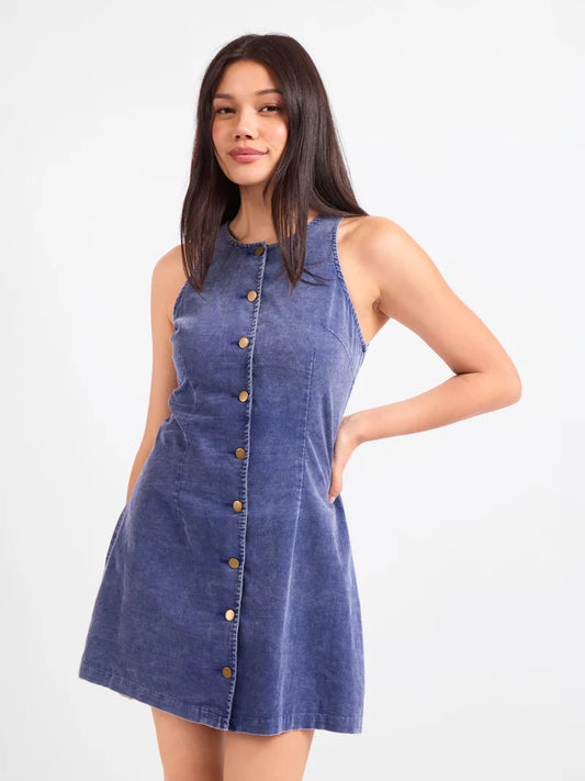Washed Navy Mini Dress