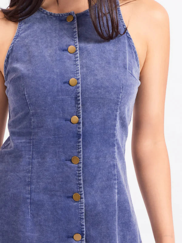 Washed Navy Mini Dress