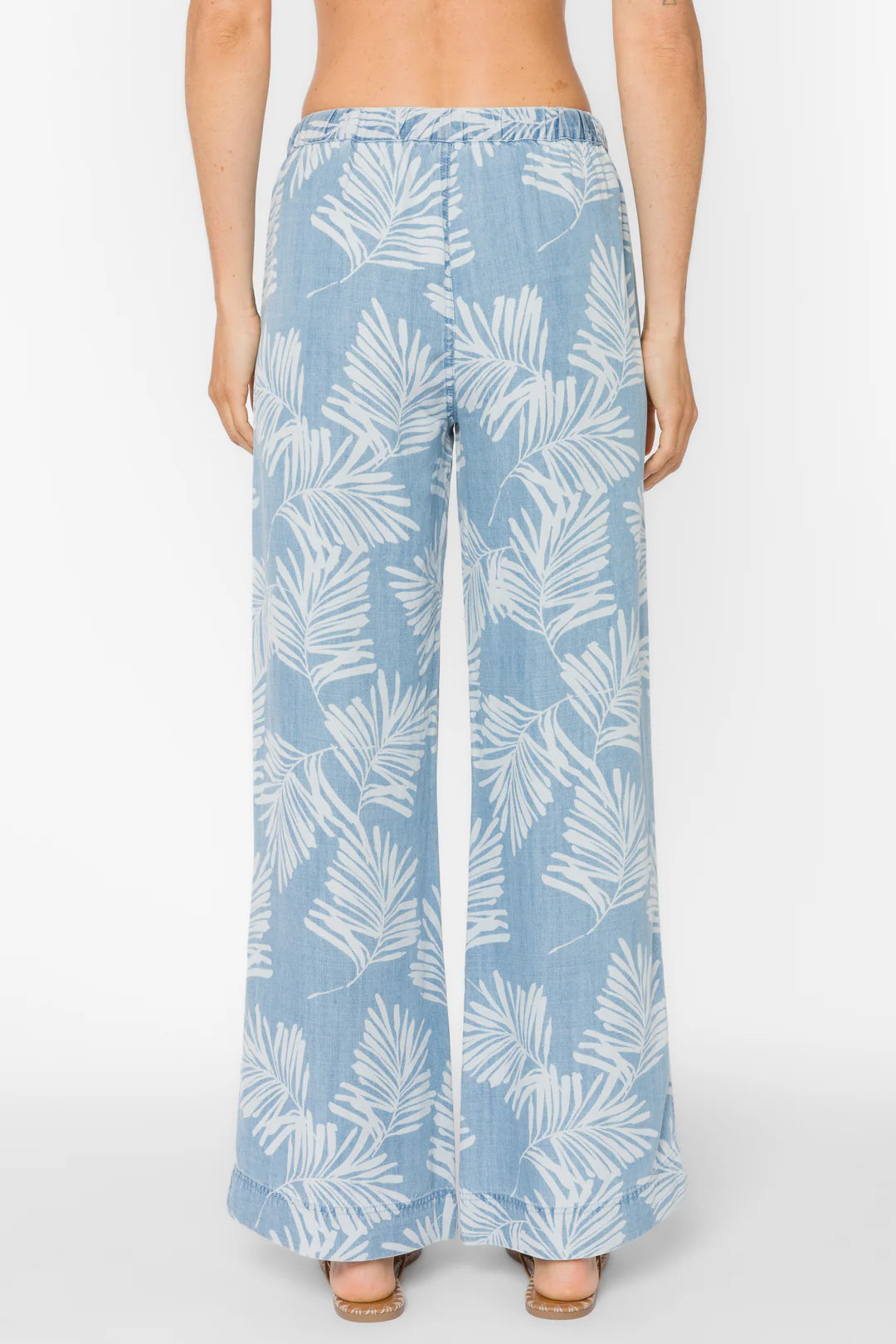 Palm Leaf Drawstring Pants