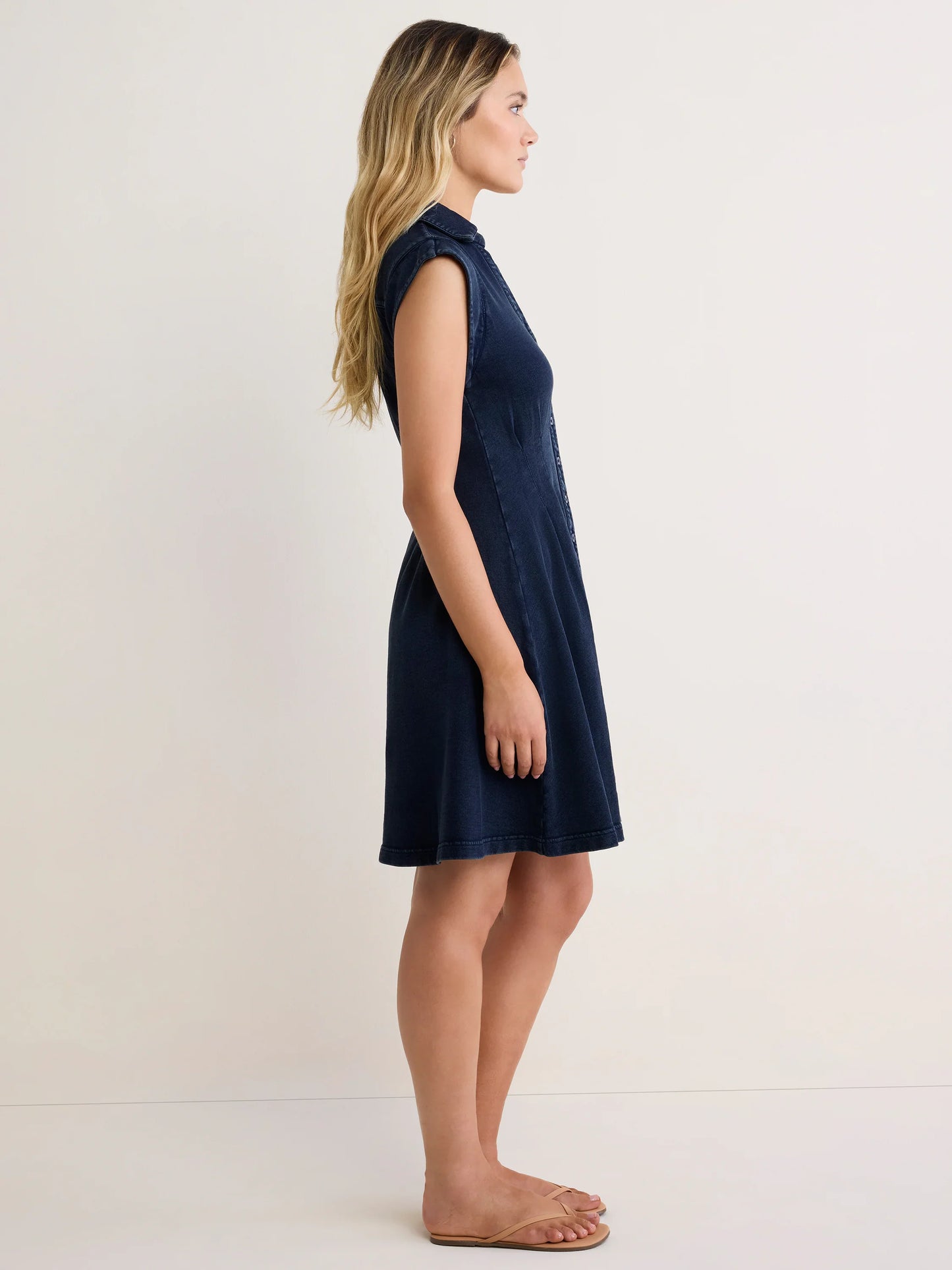 French Terry Navy Dress