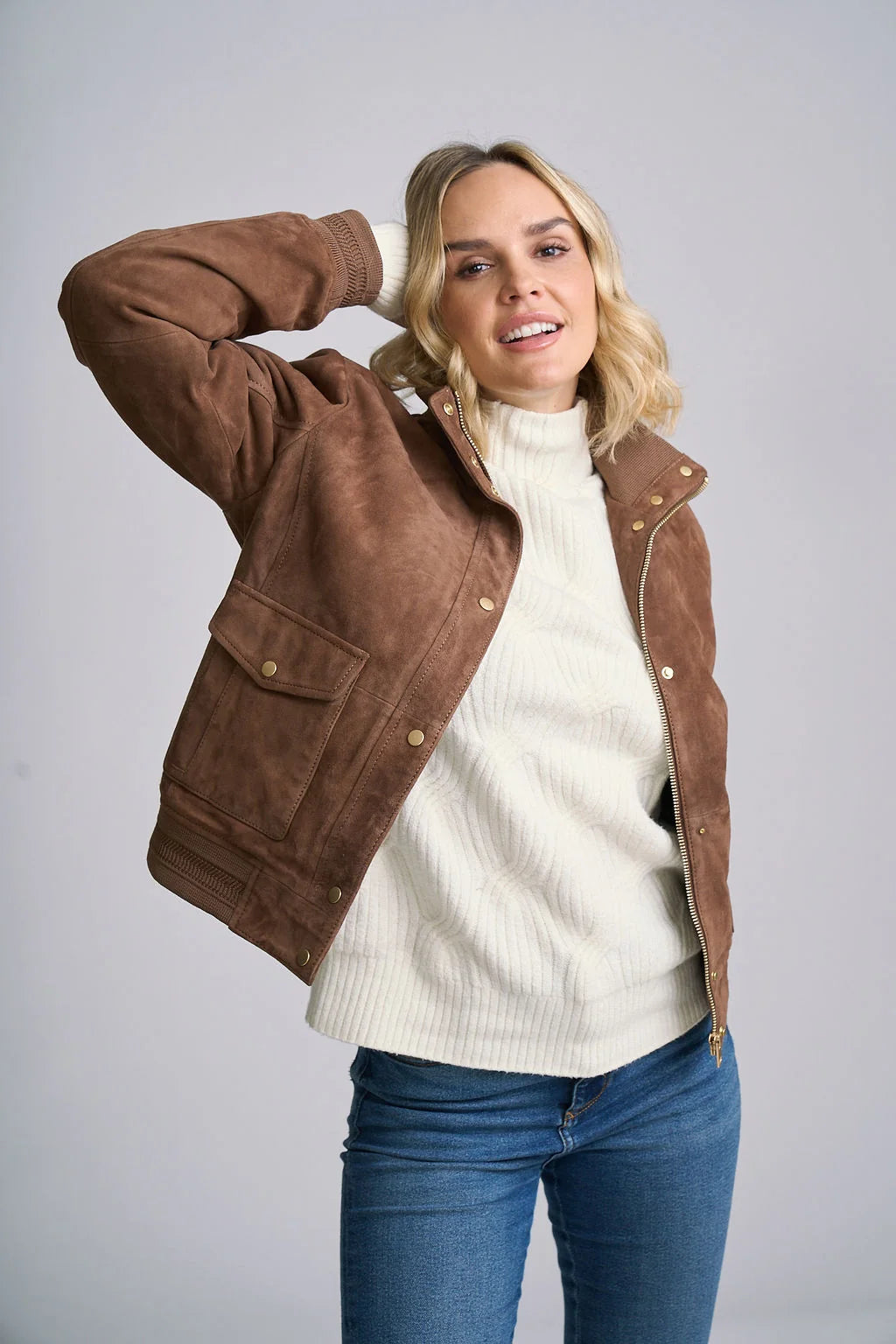 Darija Suede Utility Jacket