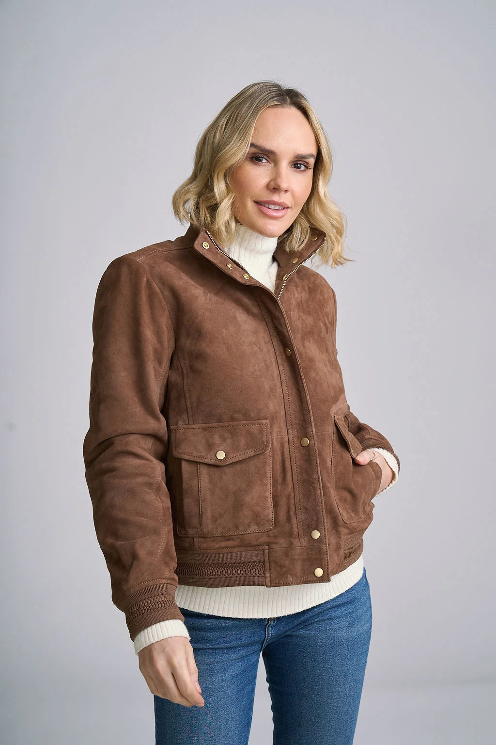 Darija Suede Utility Jacket