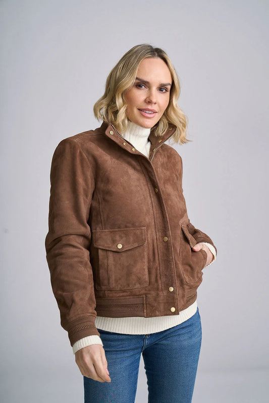 Darija Suede Utility Jacket