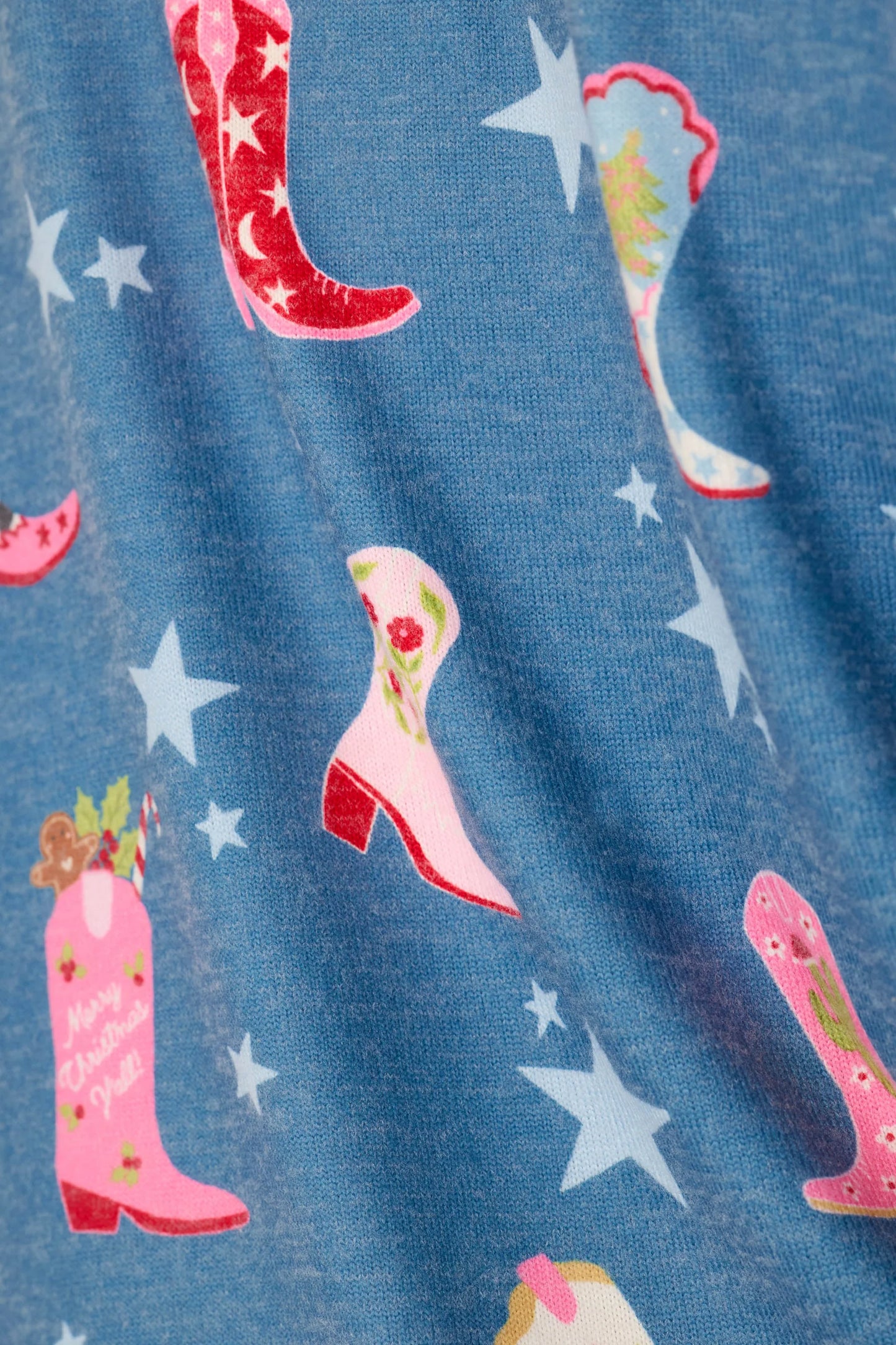 Howdy Holidays Cowboy Boots Pajama Pants