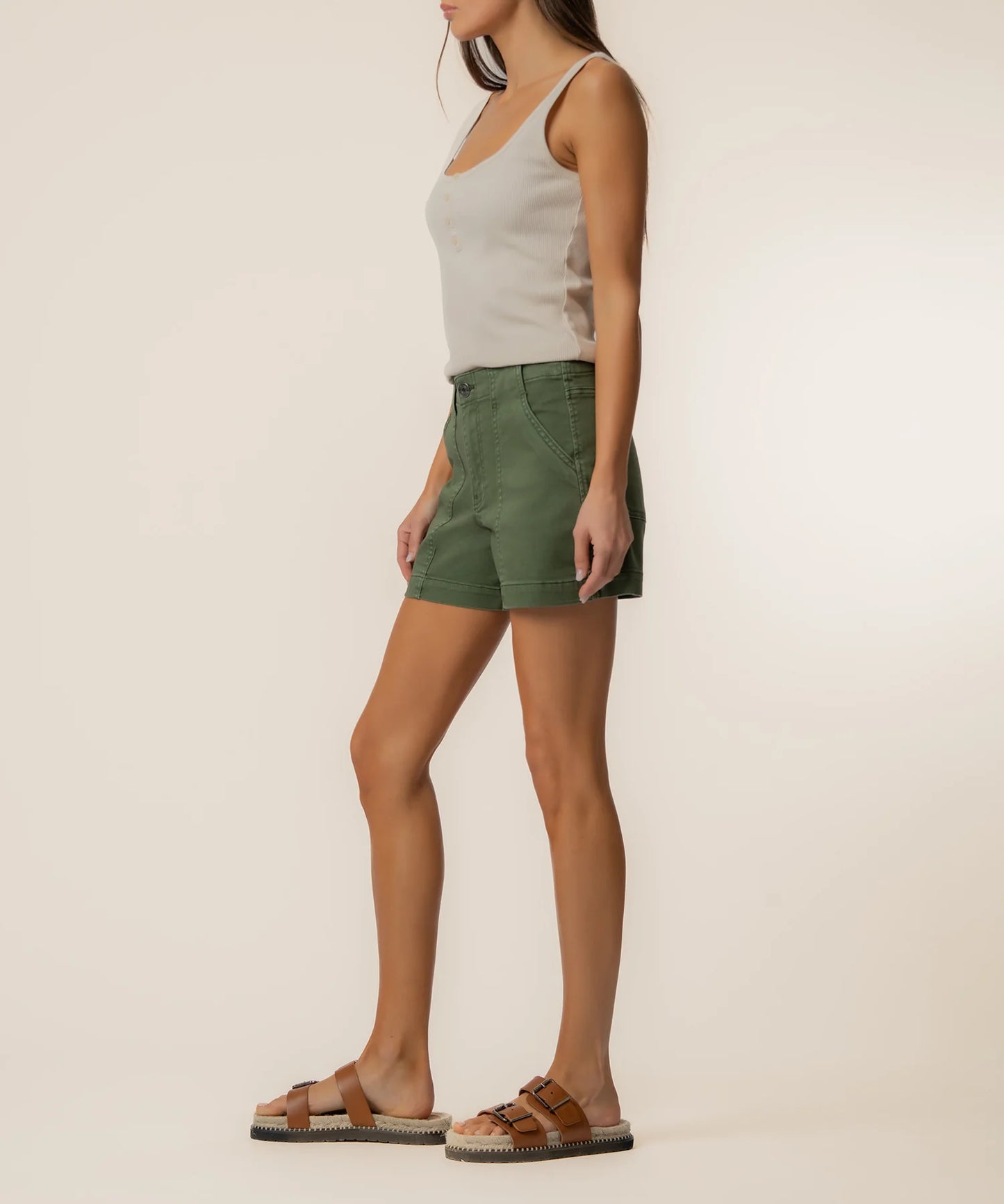 Jane Olive High Rise Shorts