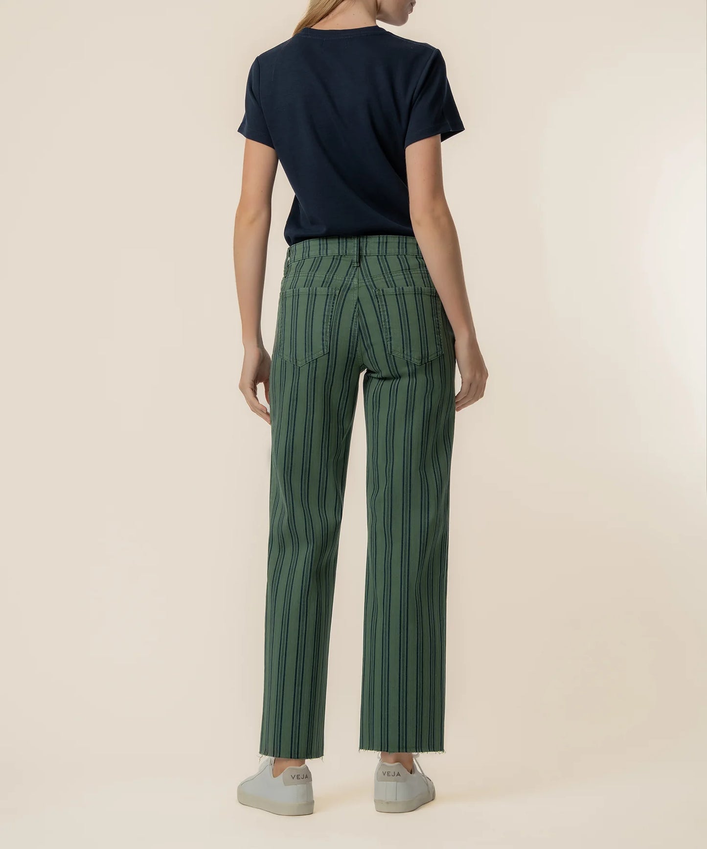 Charlotte Striped Wide Leg Jeans