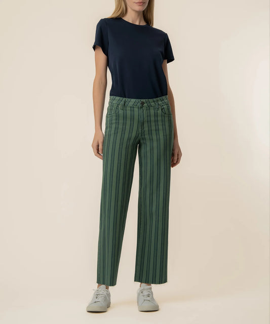 Charlotte Striped Wide Leg Jeans