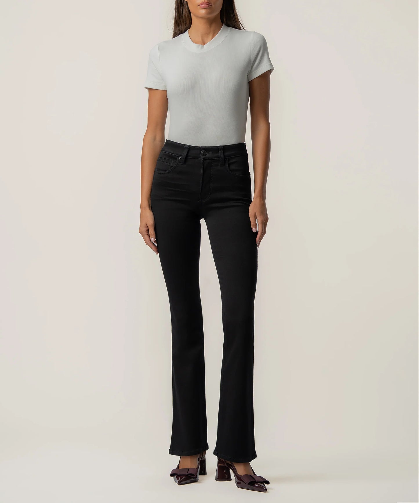 Natalie Black High Rise Bootcut Jeans