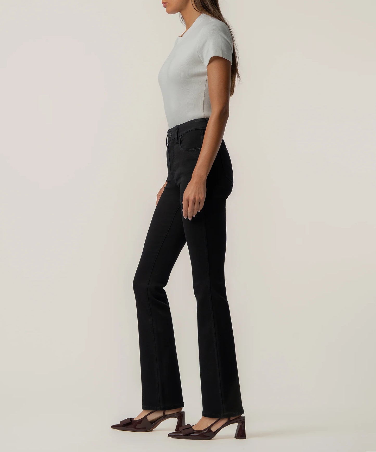Natalie Black High Rise Bootcut Jeans