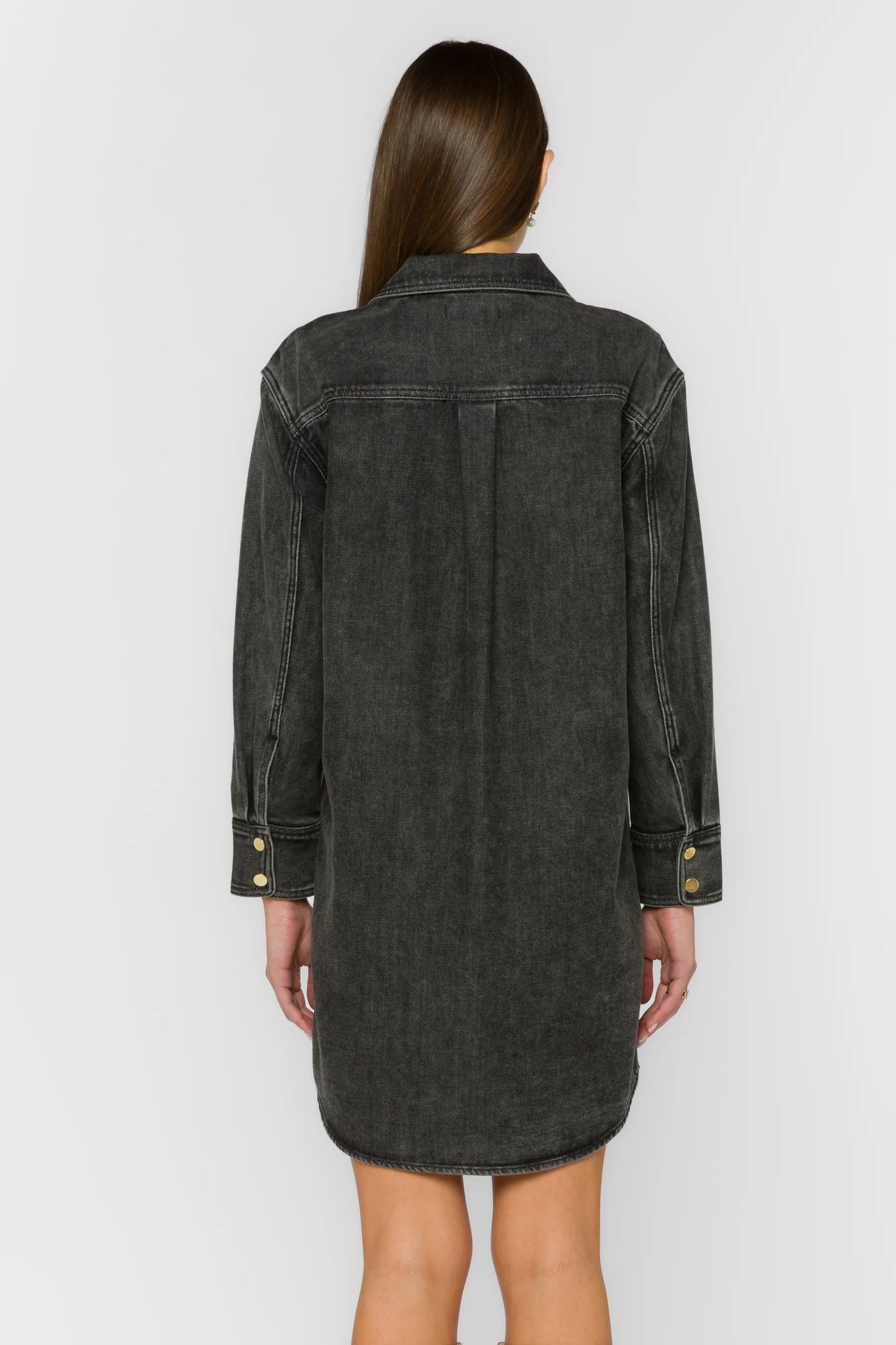 Leena Black Denim Dress
