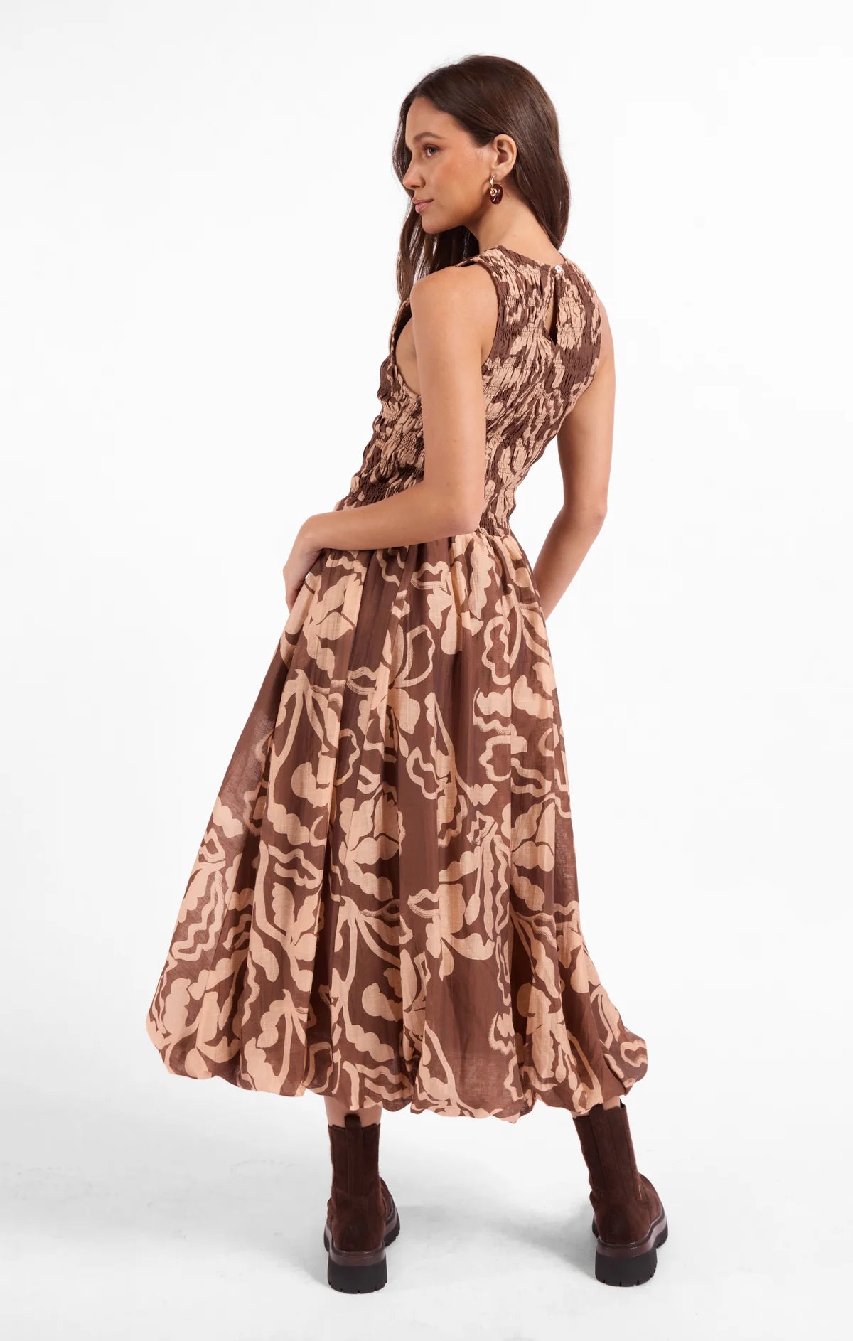 Floral Bubble Hem Dress