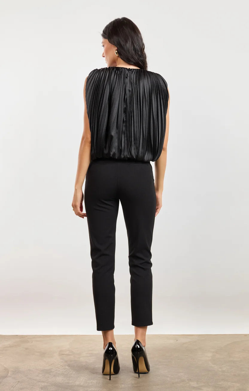 Pleated Bubble Hem Top