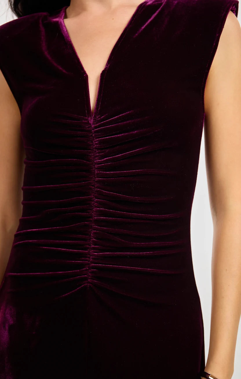 Femme Fatale Velvet Midi Dress