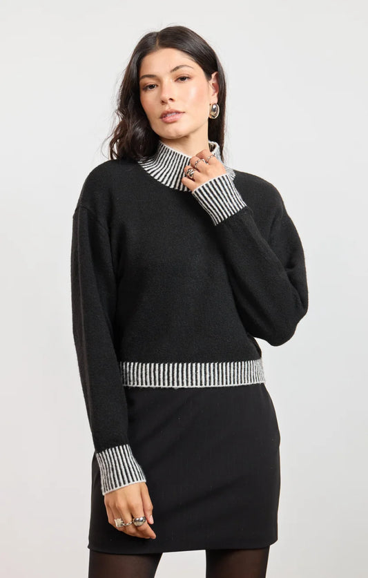Ribbed Contrast Stitch Sweater