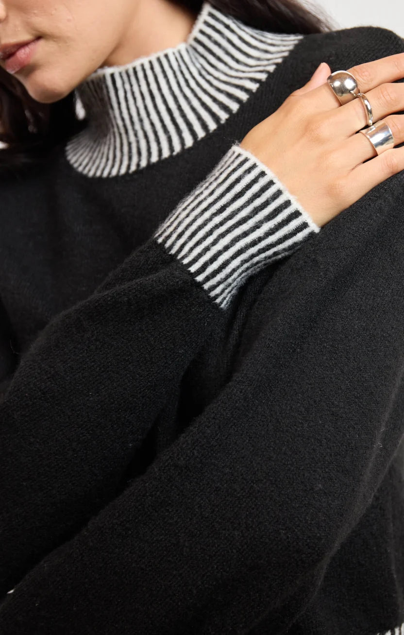 Ribbed Contrast Stitch Sweater