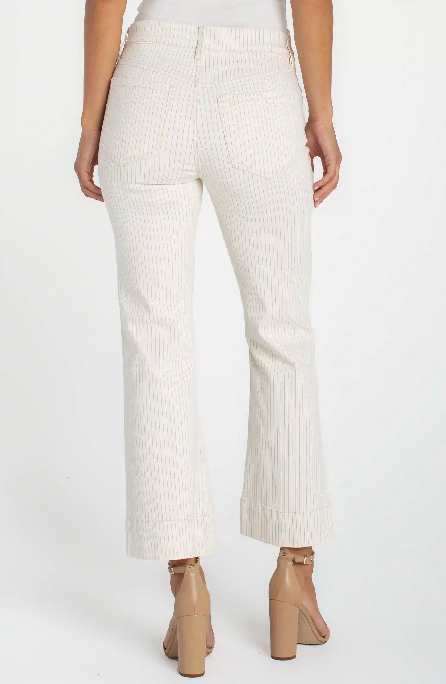 Gia Glider Crop Pinstripe Jeans