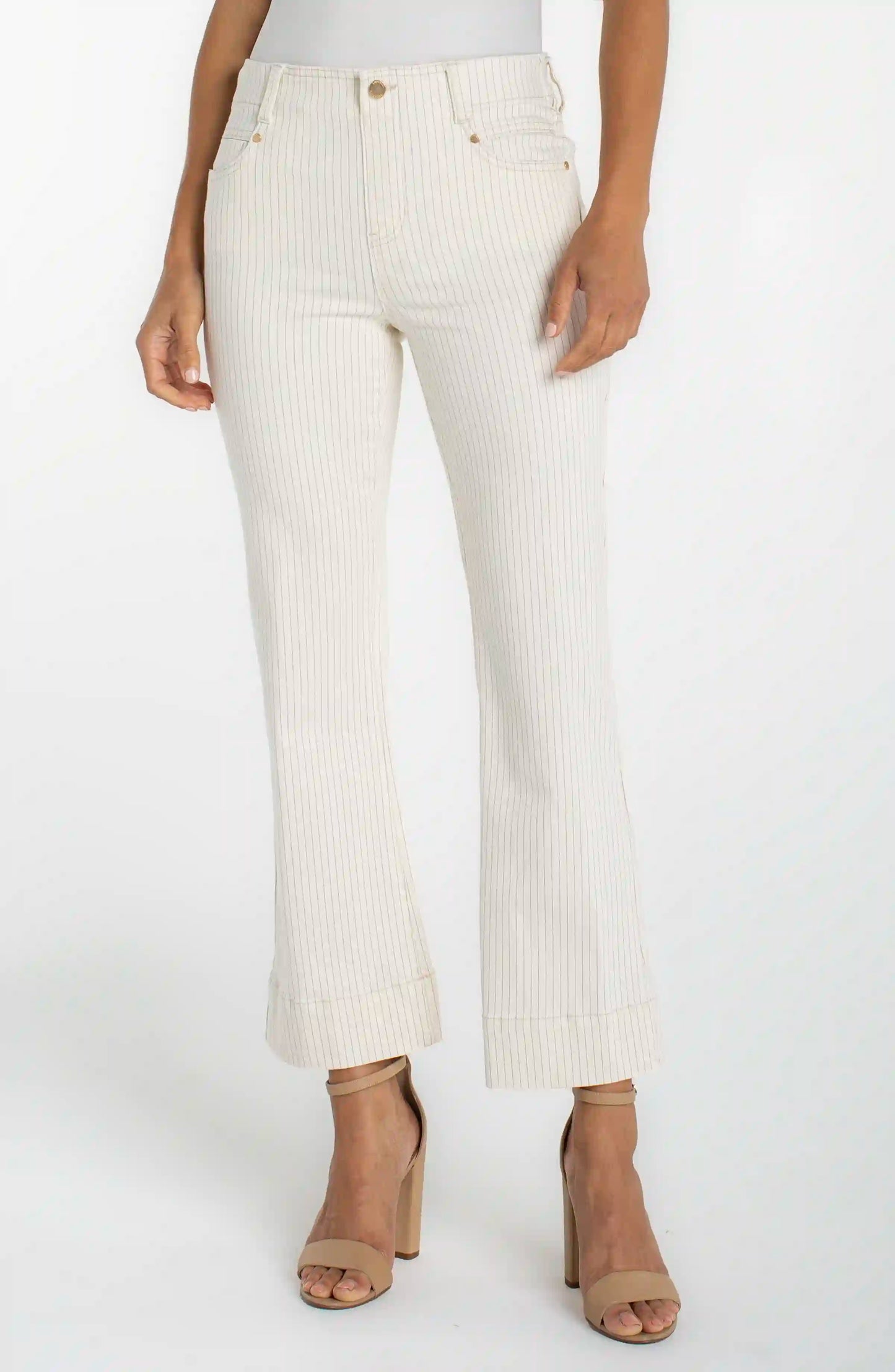 Gia Glider Crop Pinstripe Jeans