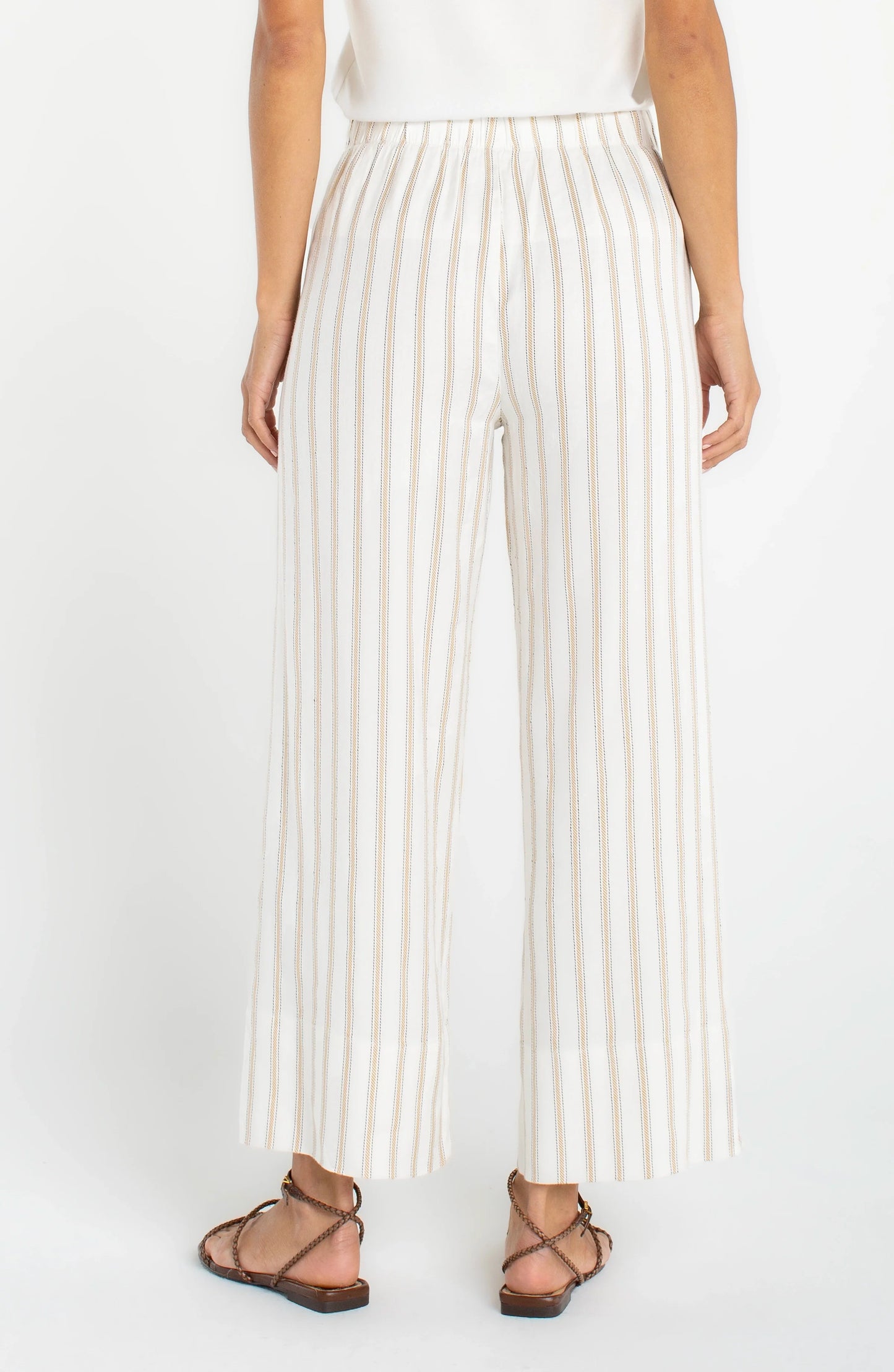 Pull On Wide Leg Crop Trouser