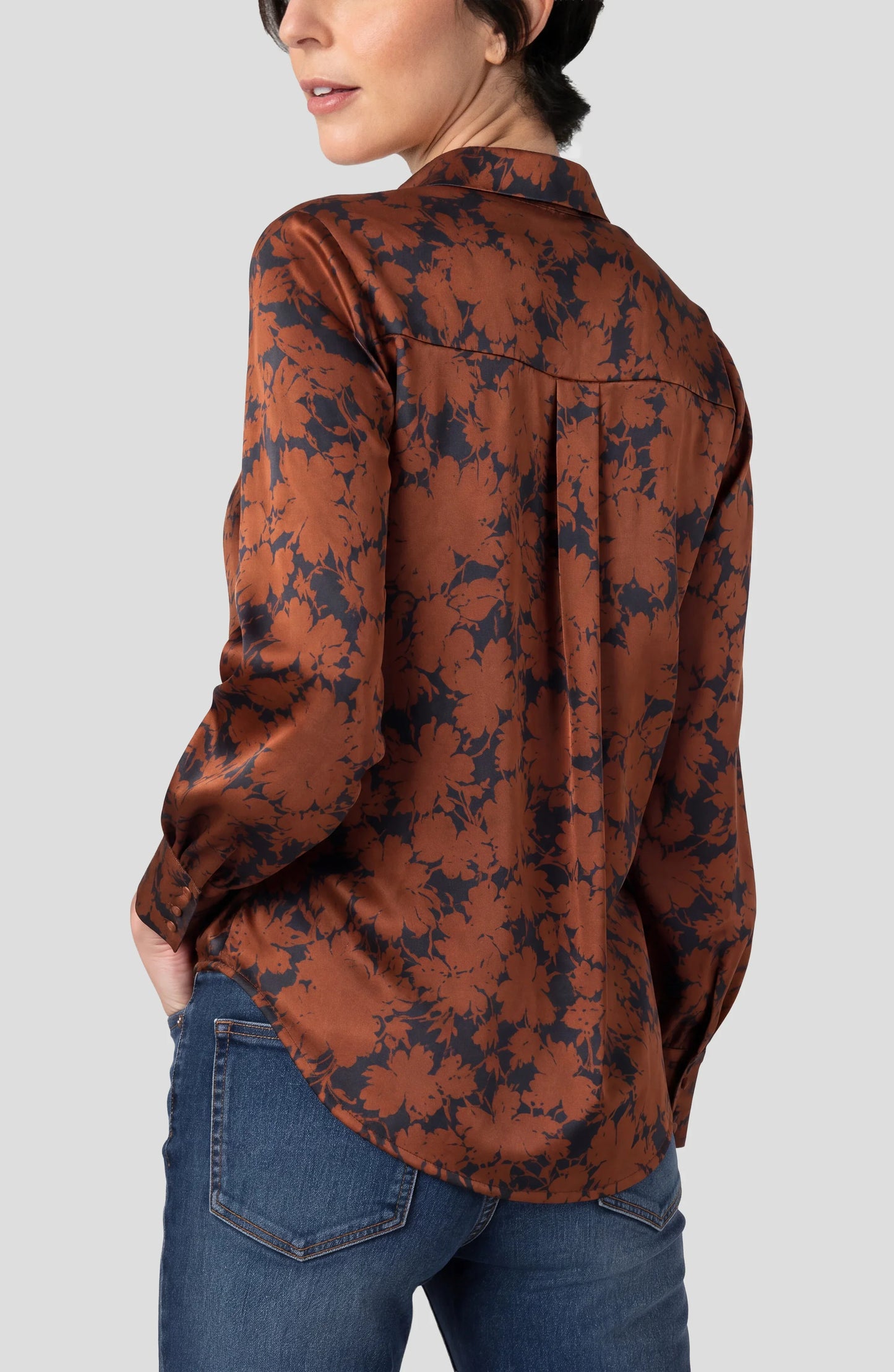 Copper Floral Blouse