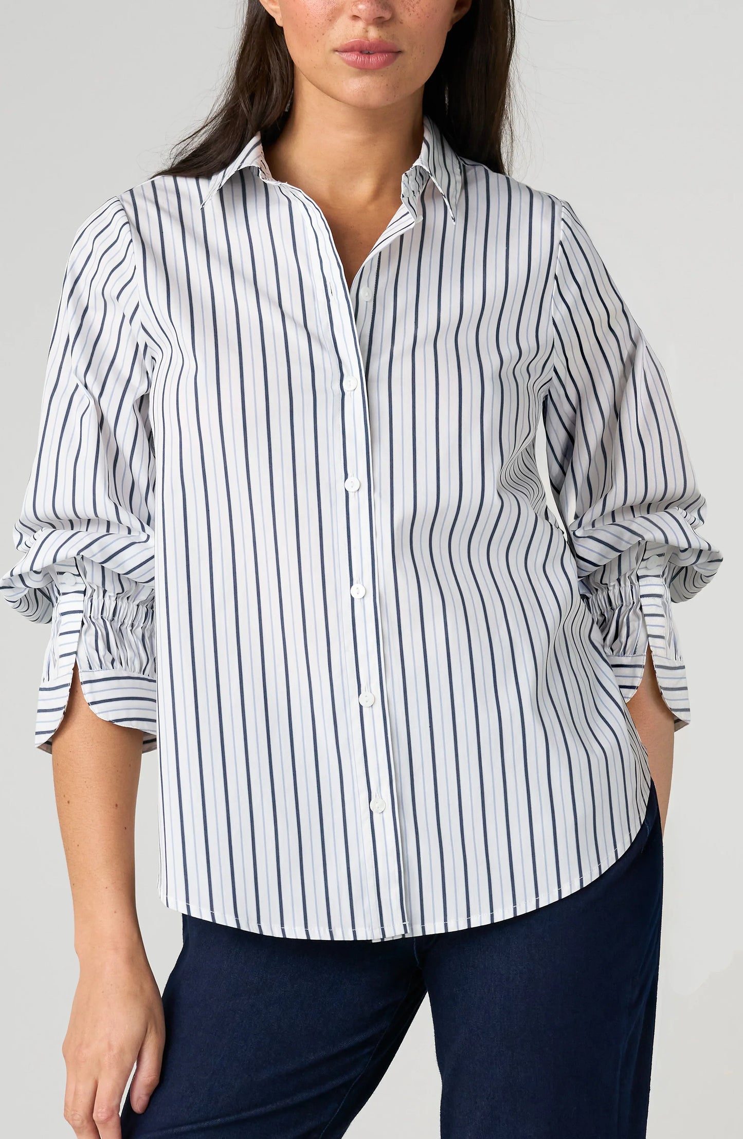 Adjustable Sleeve Button Up Shirt