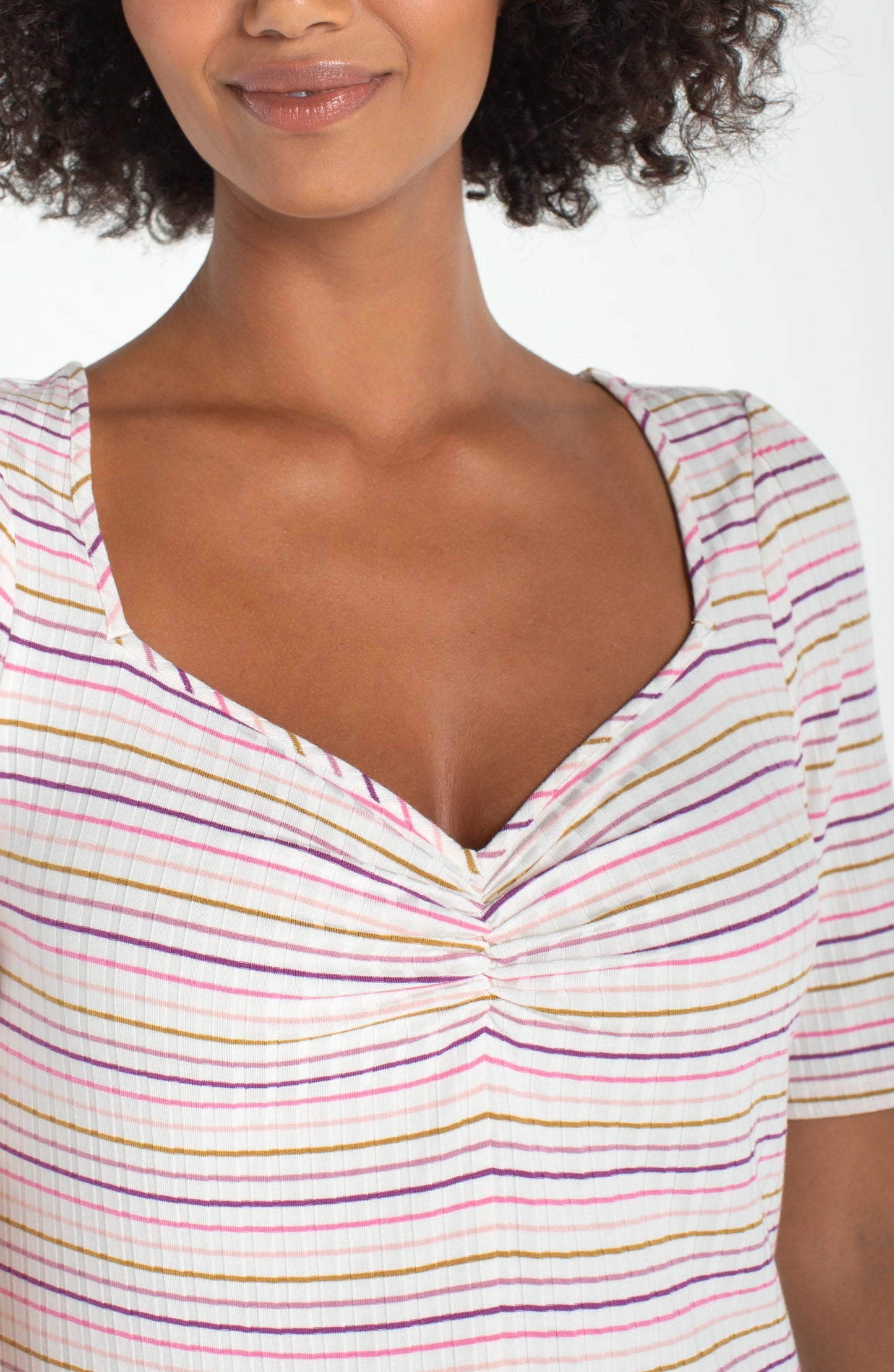 1/2 Sleeve Sweetheart Knit Top