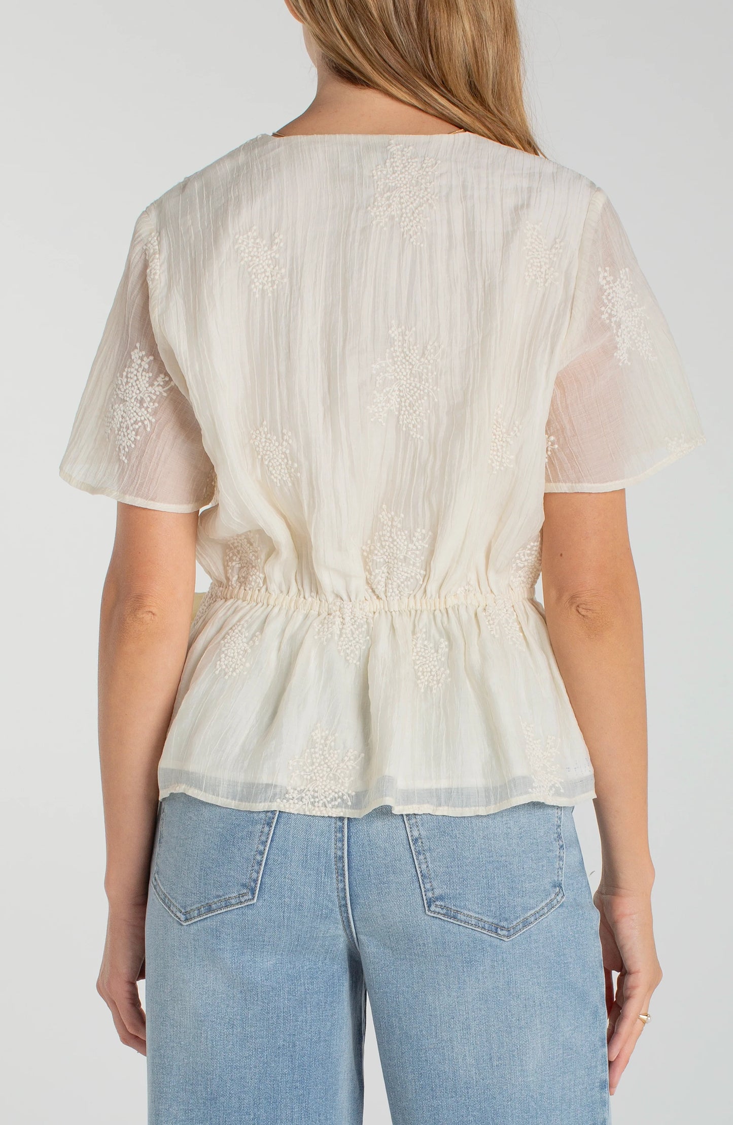 Wrap Front Woven Top