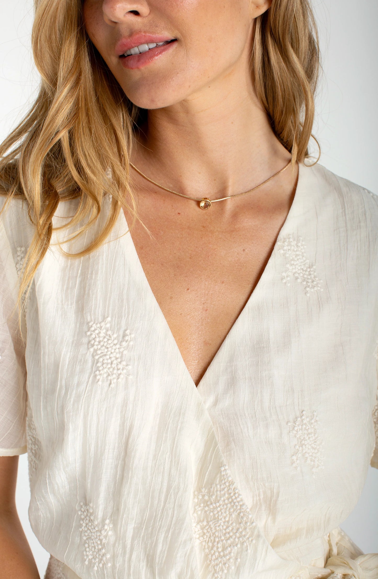 Wrap Front Woven Top
