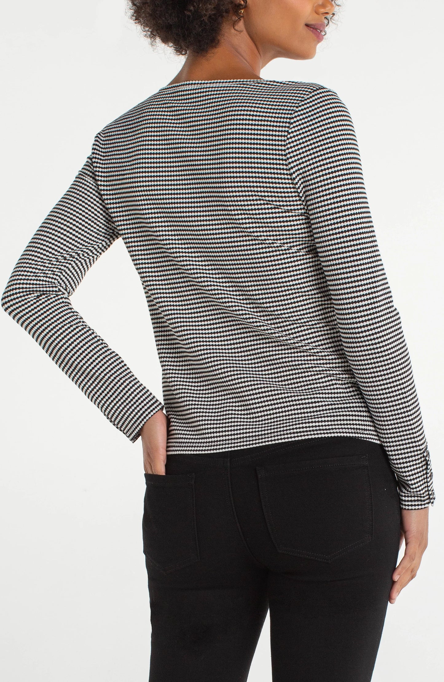 Black and White Henley