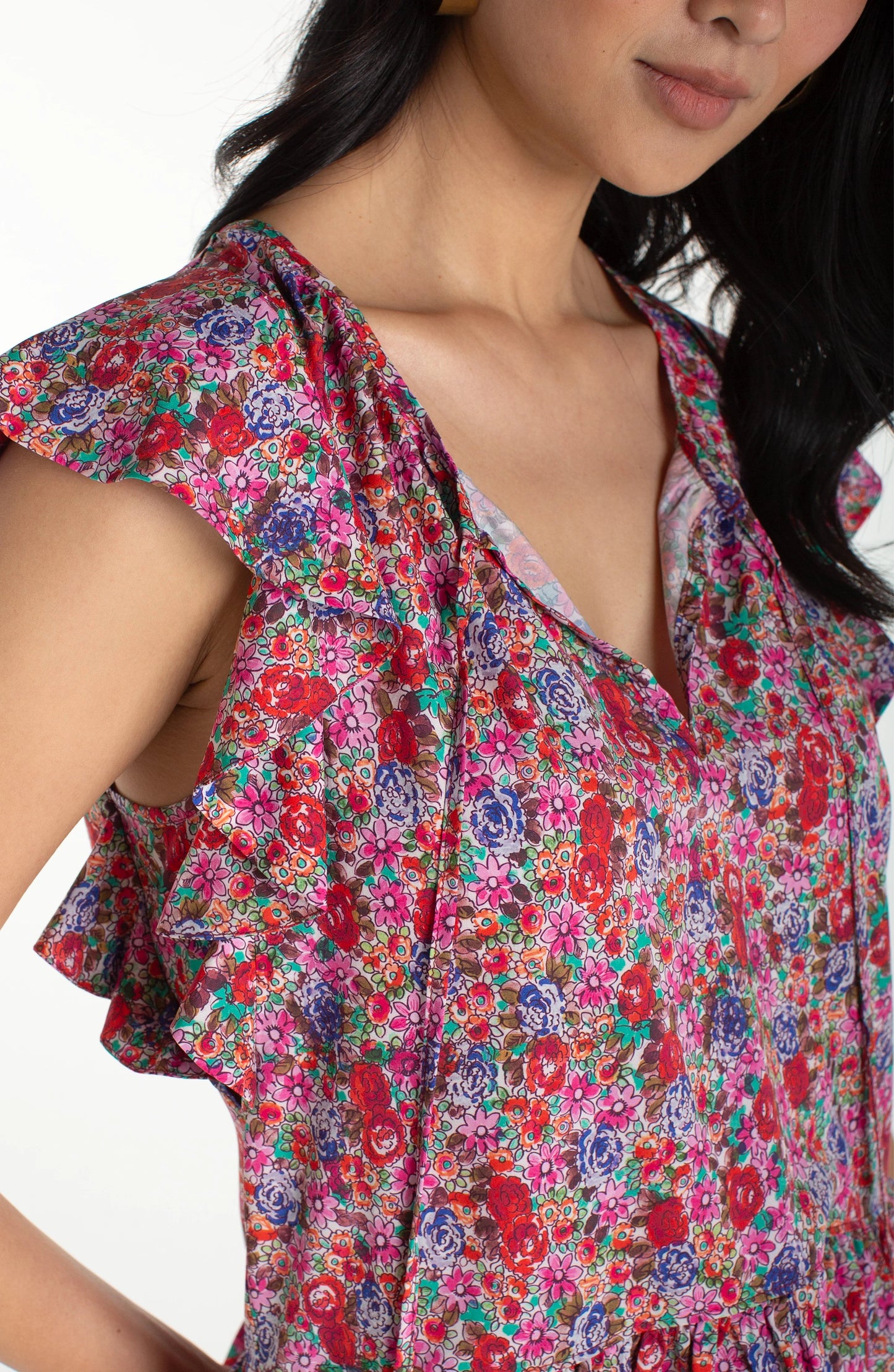 Floral Print Peplum Top