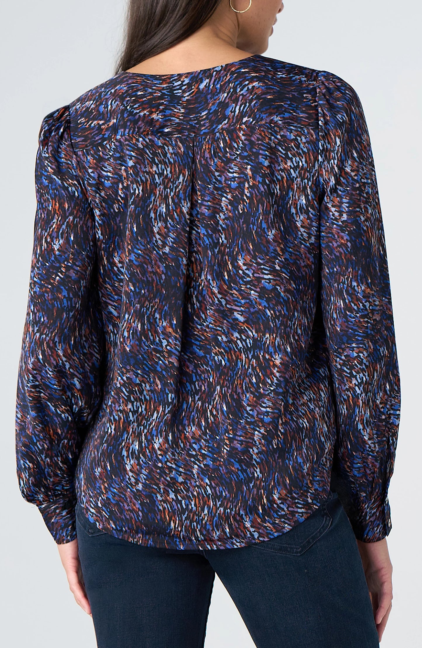 Blue Multi-Color Blouse
