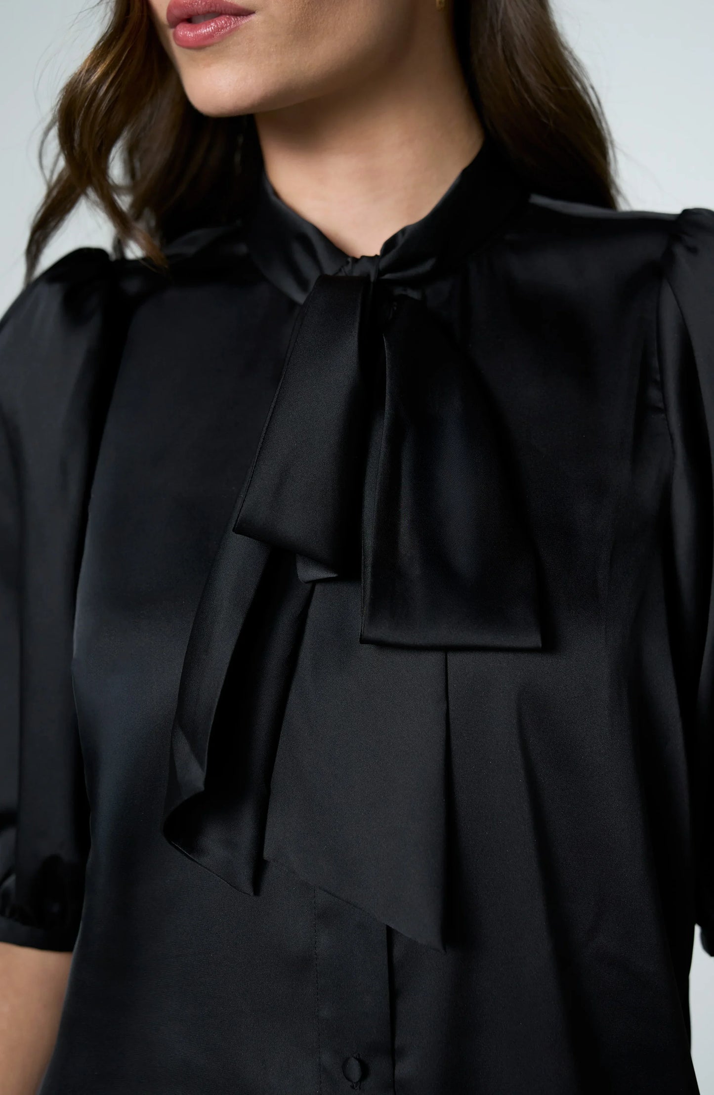 Black Puff Sleeve Blouse