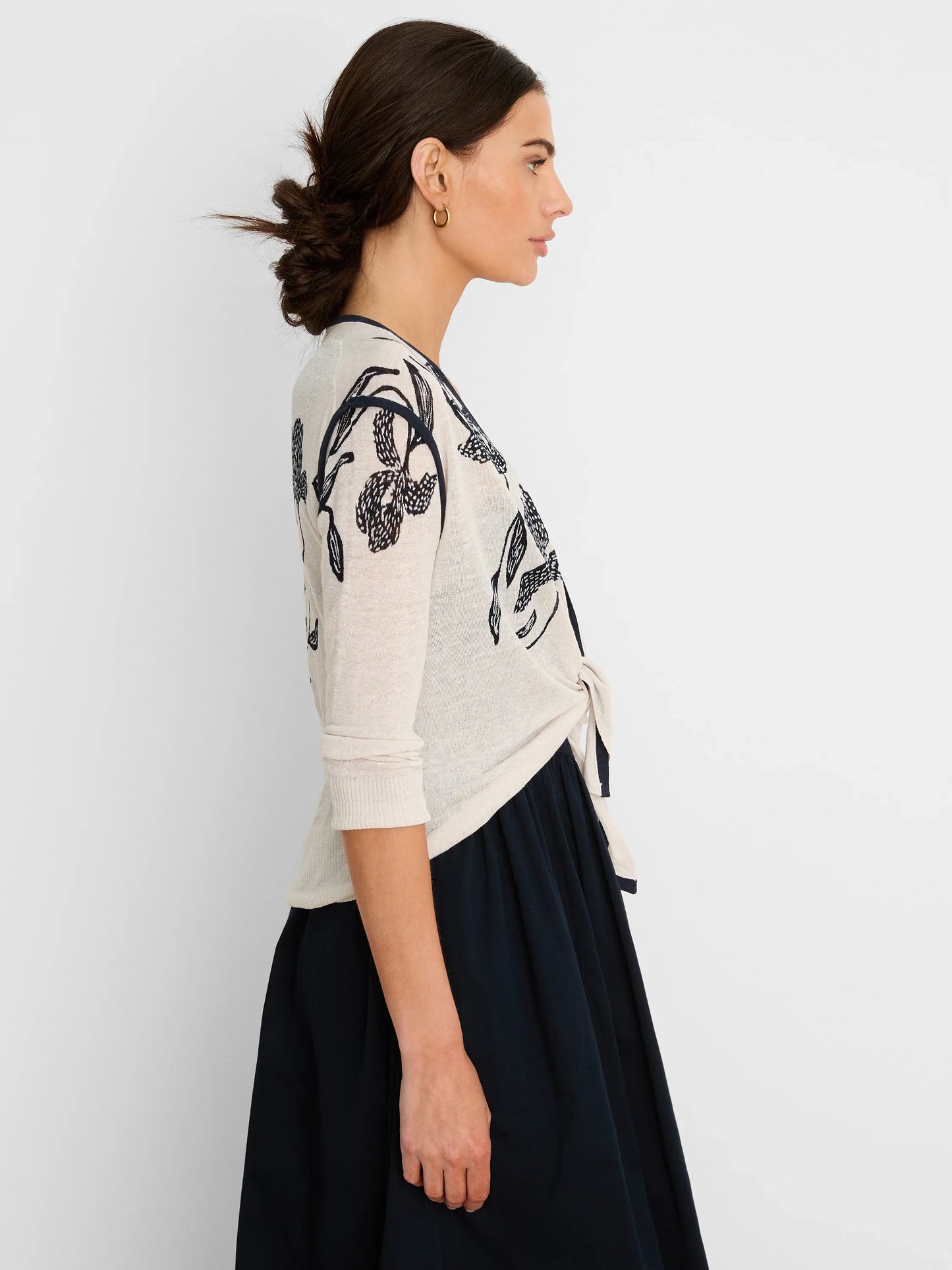 Inked Blooms 4 Way Cardigan