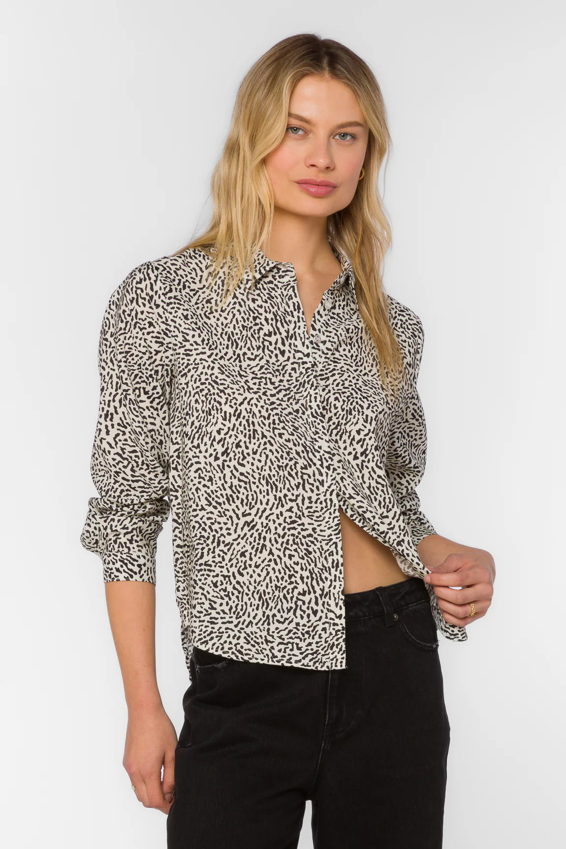 Natalie Animal Print Blouse