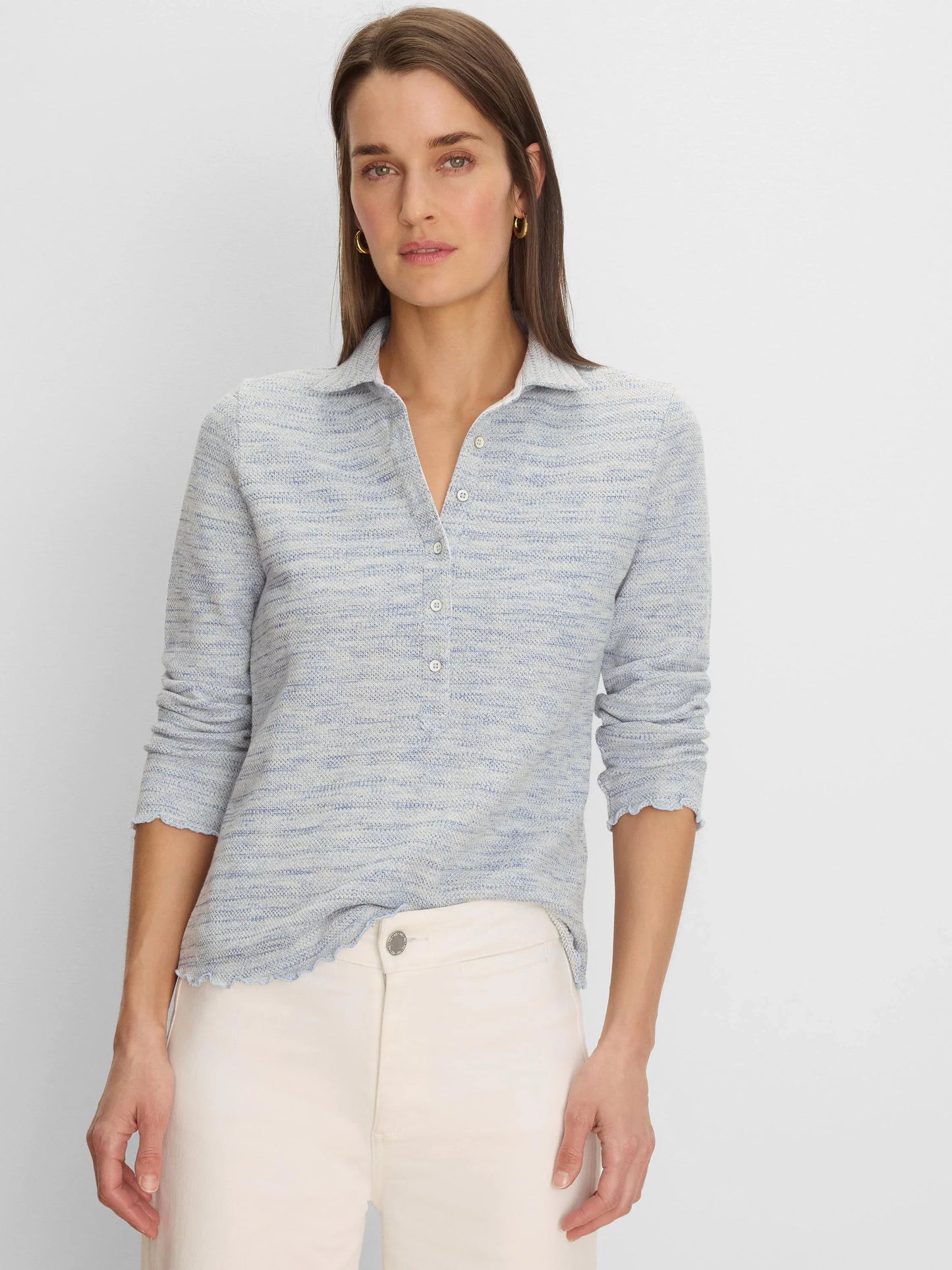 Elbow Sleeve Spacedye Polo