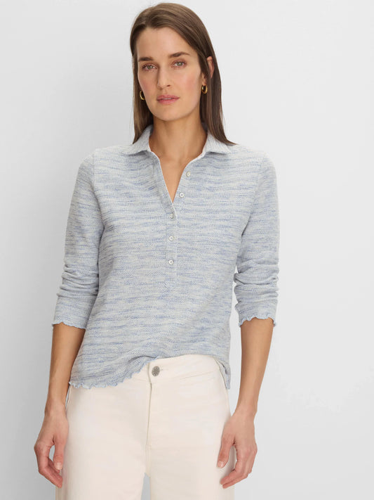 Elbow Sleeve Spacedye Polo