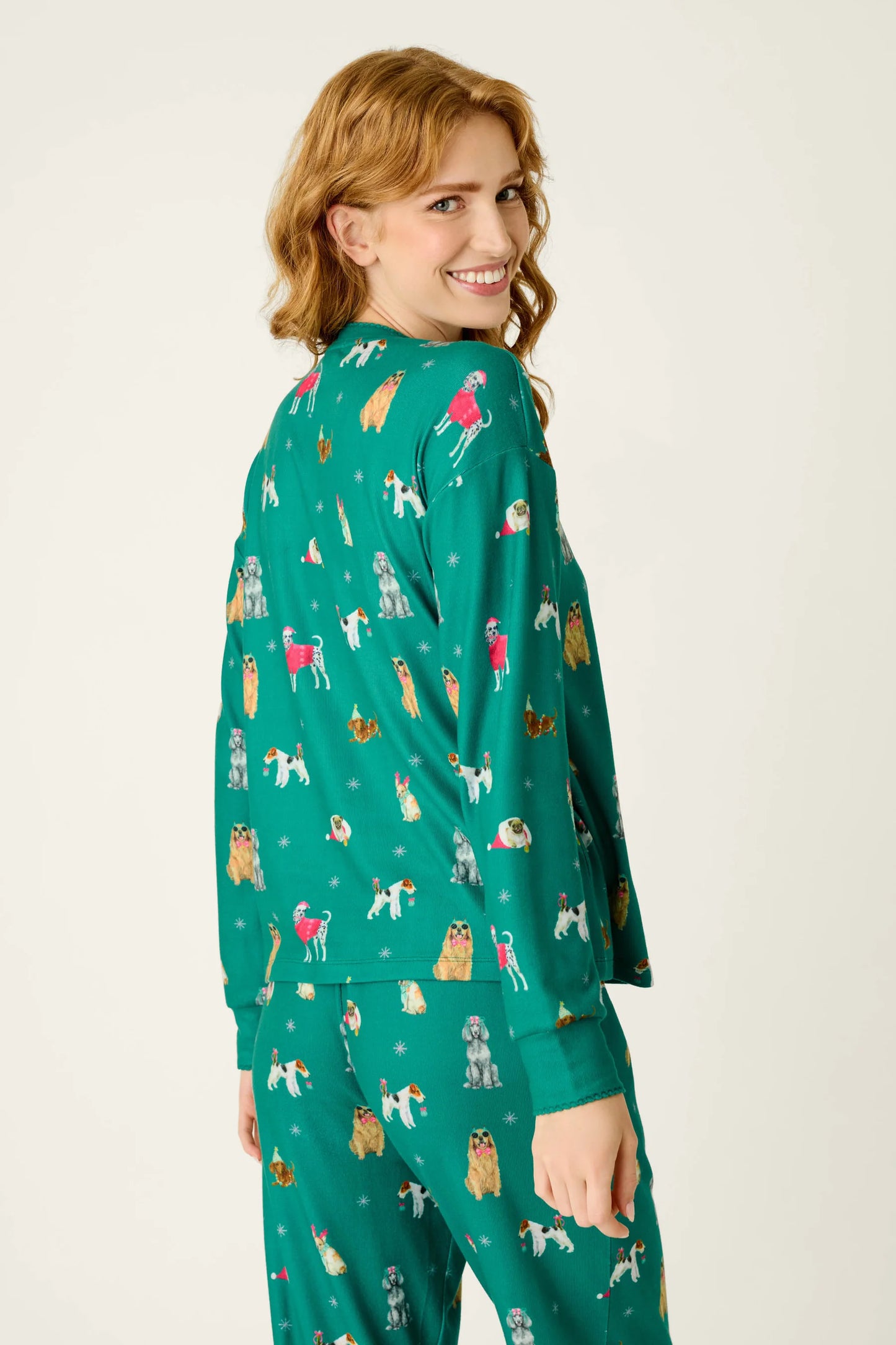 Merry Mutts Dog Print Long Sleeve Top